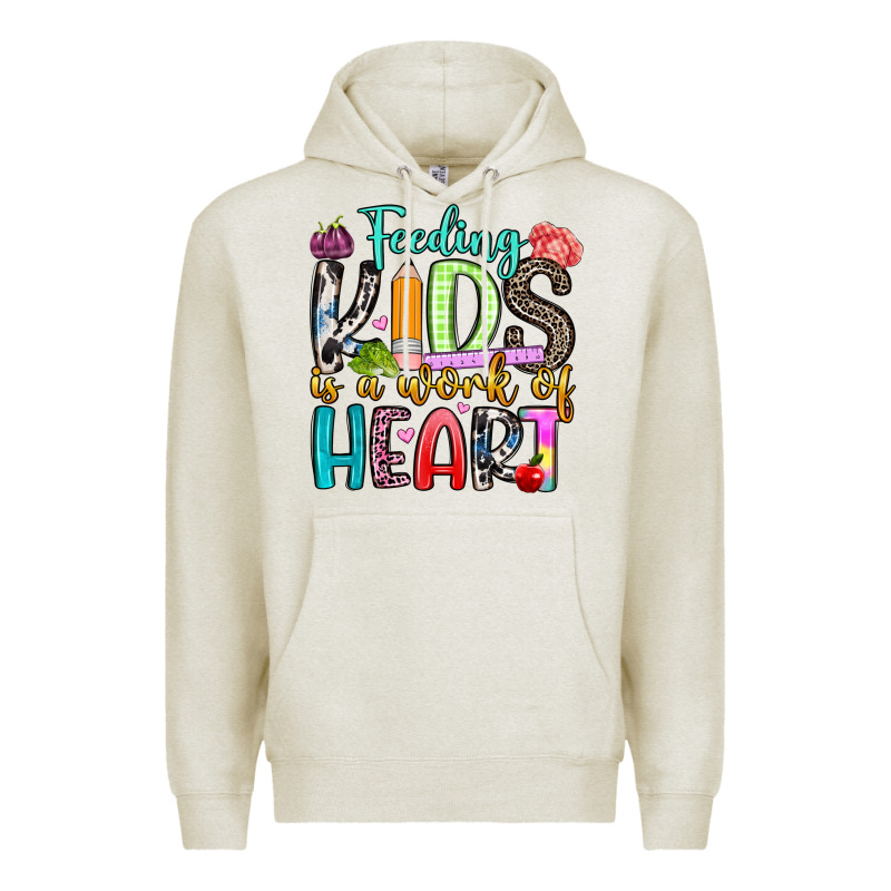 Feeding Kids Is A Work Of Heart Premium Hoodie by Artiststas | Teevron