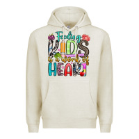 Oatmeal Heather feeding kids is a work of heart Premium Hoodie - Artiststas