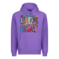 Purple feeding kids is a work of heart Premium Hoodie - Artiststas
