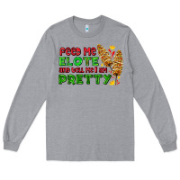 Heather Grey feed me elote and tell me i am pretty Long Sleeve Tee - AdoDesignShop