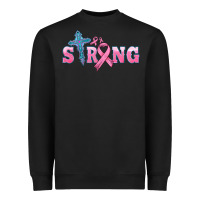 Strong With Cross Ribbon Heavyweight Sweatshirt | Teevron
