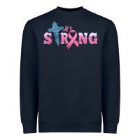 Navy strong with cross ribbon Heavyweight Sweatshirt - HRA Design Shop