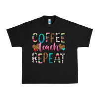 Black coffee teach repeat Urban Heavy Tee - HRA Design Shop