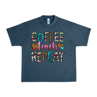 Midnight Navy coffee teach repeat Urban Heavy Tee - HRA Design Shop