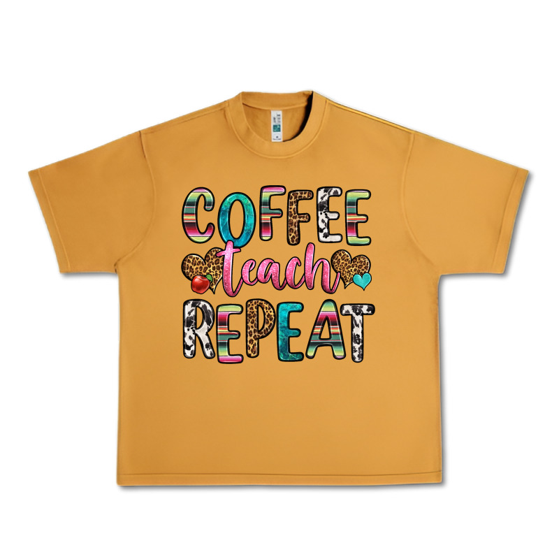 Coffee Teach Repeat Urban Heavy Tee by HRA Design Shop | Teevron