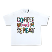White coffee teach repeat Urban Heavy Tee - HRA Design Shop