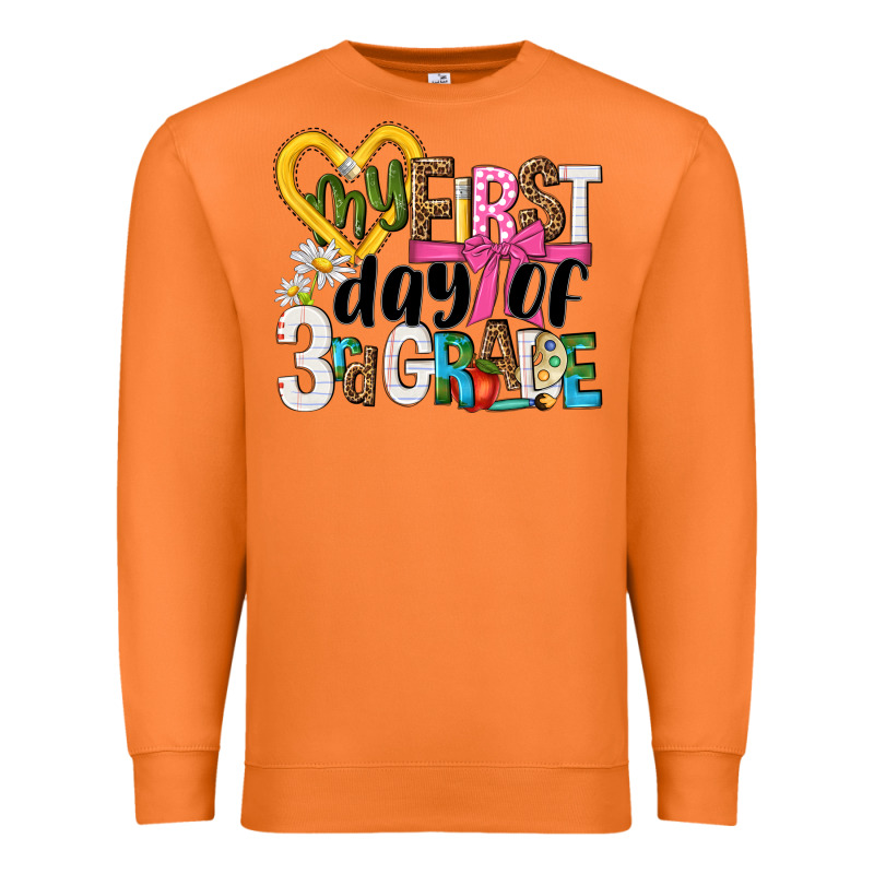 My First Day Of 3rd Grade Premium Sweatshirt by NancyCooperArtShop | Teevron