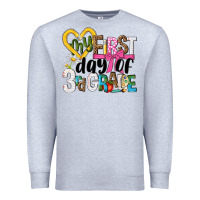 Heather Grey my first day of 3rd grade Premium Sweatshirt - NancyCooperArtShop