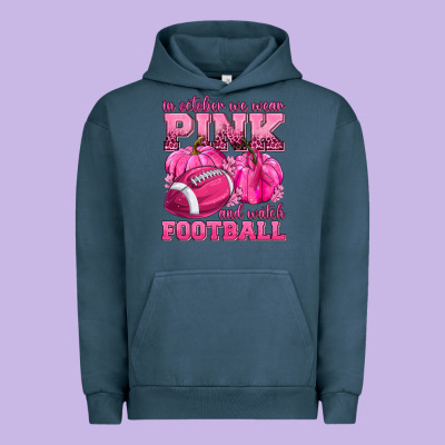 In October We Wear Pink Watch Football Urban Hoodie Designed By Texasbilliewilder