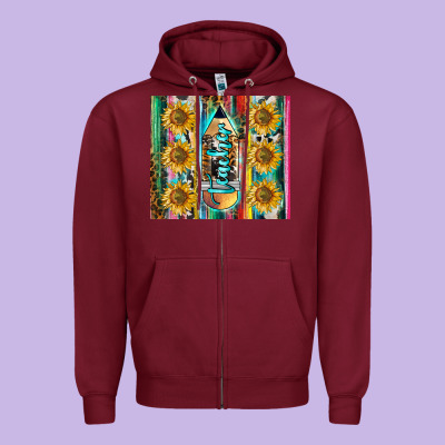 Western Teacher Zipper Hoodie Designed By Lillyallendesigns