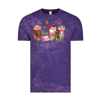 Cloud Purple boss lady coffee cups Vintage Tee - AdoDesignShop