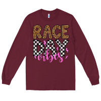 Burgundy race day vibes Long Sleeve Tee - Artiststas