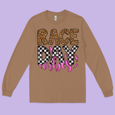 Race Day Vibes Long Sleeve Tee Designed By Artiststas