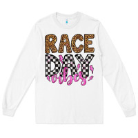 White race day vibes Long Sleeve Tee - Artiststas