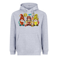 Heather Grey sports gnomies Heavyweight Hoodie - NancyCooperArtShop