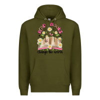 Army Green read books change the world artiststas Premium Hoodie - Artiststas