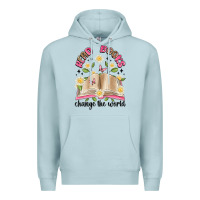 Blue Mist read books change the world artiststas Premium Hoodie - Artiststas