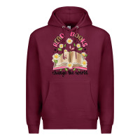 Burgundy read books change the world artiststas Premium Hoodie - Artiststas