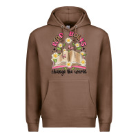 Chestnut read books change the world artiststas Premium Hoodie - Artiststas