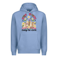 Colony Blue read books change the world artiststas Premium Hoodie - Artiststas