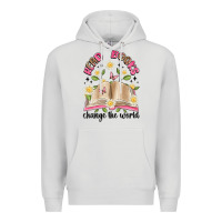 Dove Grey read books change the world artiststas Premium Hoodie - Artiststas