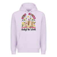 Lilac read books change the world artiststas Premium Hoodie - Artiststas