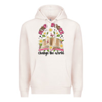 Pale Pink read books change the world artiststas Premium Hoodie - Artiststas