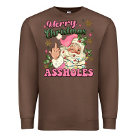 Chestnut merry christmas assholes Premium Sweatshirt - MaliasSmallBusiness