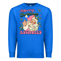 True Royal merry christmas assholes Premium Sweatshirt - MaliasSmallBusiness