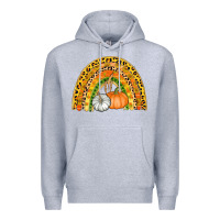 Heather Grey fall rainbow Premium Hoodie - AdoDesignShop