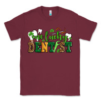 Burgundy st patricks day one lucky dentist Classic Tee - AdoDesignShop