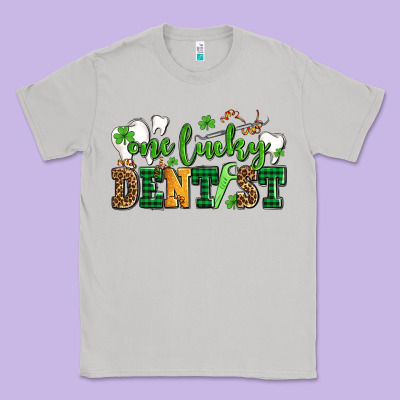 St Patricks Day One Lucky Dentist Classic Tee Designed By Adodesignshop