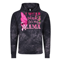 Cloud Black I Wear Pink For My Mama with Butterfly Vintage Hoodie - texasbilliewilder