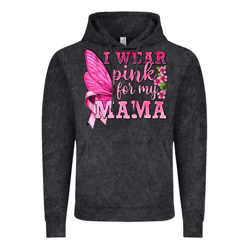 I Wear Pink For My Mama With Butterfly Vintage Hoodie by texasbilliewilder | Teevron