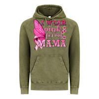 Vintage Olive I Wear Pink For My Mama with Butterfly Vintage Hoodie - texasbilliewilder