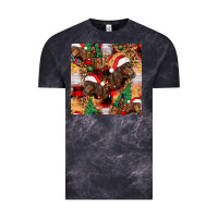 Cloud Black christmas horse leopard tartan Vintage Tee - FaDigitalArtStudio