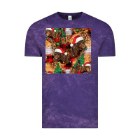 Cloud Purple christmas horse leopard tartan Vintage Tee - FaDigitalArtStudio