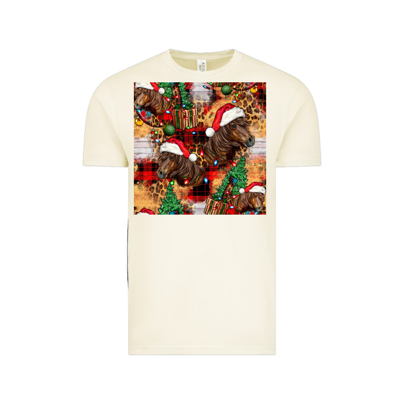 Christmas Horse Leopard Tartan Vintage Tee by FaDigitalArtStudio | Teevron