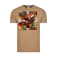 Vintage Coffee christmas horse leopard tartan Vintage Tee - FaDigitalArtStudio