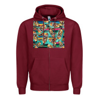 Burgundy Western Teacher Pencil Zipper Hoodie - LillyAllenDesigns