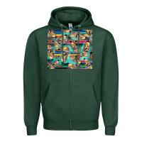 Sports Green Western Teacher Pencil Zipper Hoodie - LillyAllenDesigns