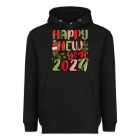 Black happy new year 2024 Heavyweight Hoodie - MaliasSmallBusiness