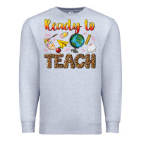 Heather Grey ready to teach Premium Sweatshirt - NancyCooperArtShop