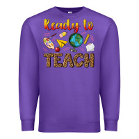 Purple ready to teach Premium Sweatshirt - NancyCooperArtShop
