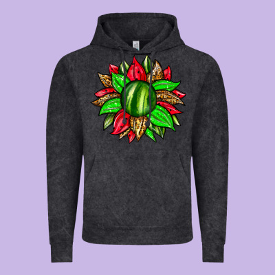 Watermelon Sunflower Vintage Hoodie Designed By Zillion Design Studio