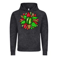 Vintage Black watermelon sunflower Vintage Hoodie - Zillion Design Studio