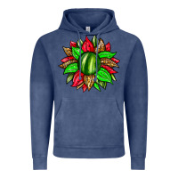 Vintage Denim watermelon sunflower Vintage Hoodie - Zillion Design Studio