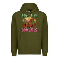 Army Green long live cowgirls artiststas Premium Hoodie - Artiststas