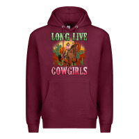 Burgundy long live cowgirls artiststas Premium Hoodie - Artiststas