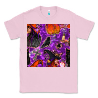 Bubblegum Pink halloween witch seamless pattern Classic Tee - BundleAndBundleShop
